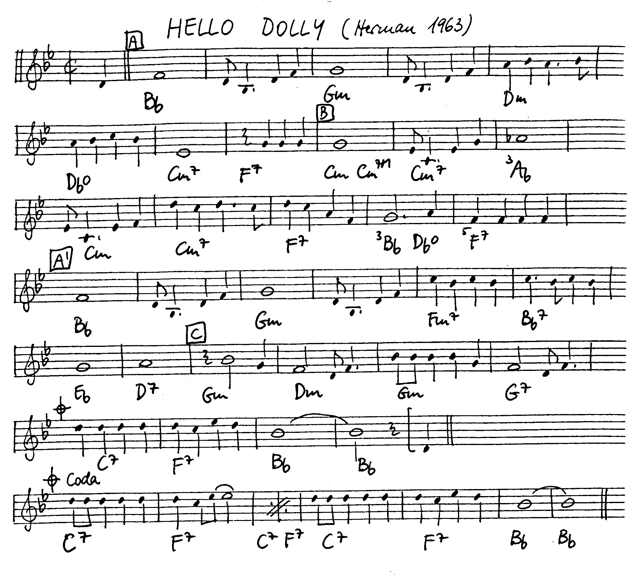 hello dolly leadsheet – book us for your next 20s or gatsby event